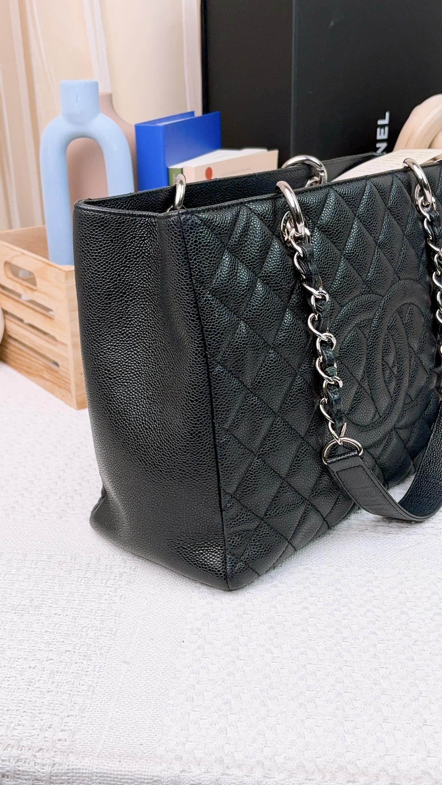 Chanel Black Caviar GST Tote SHW