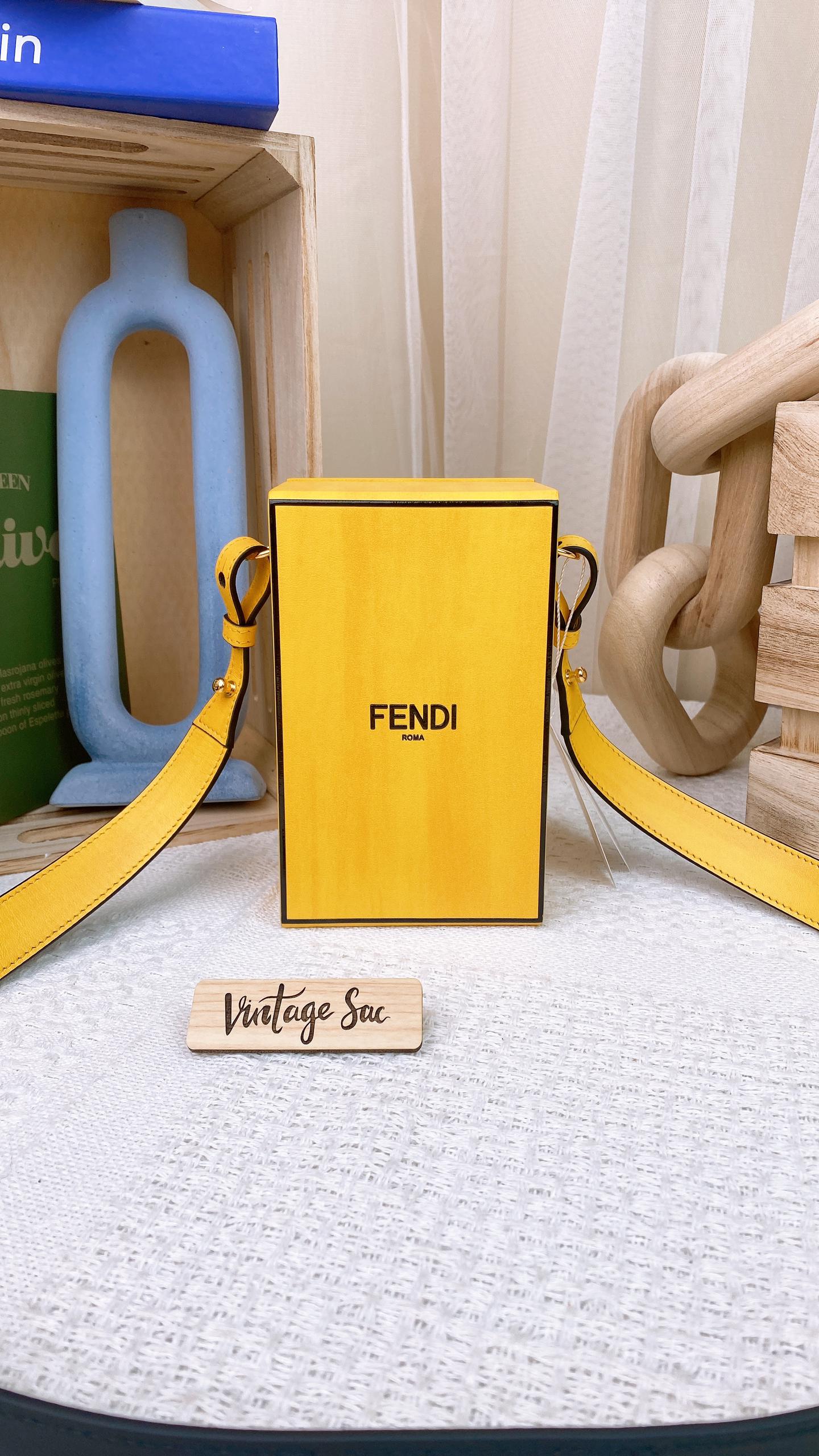 Fendi Yellow Box Bag