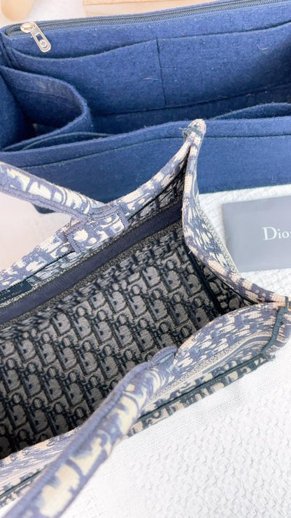 Dior Navy Oblique Medium Book Tote