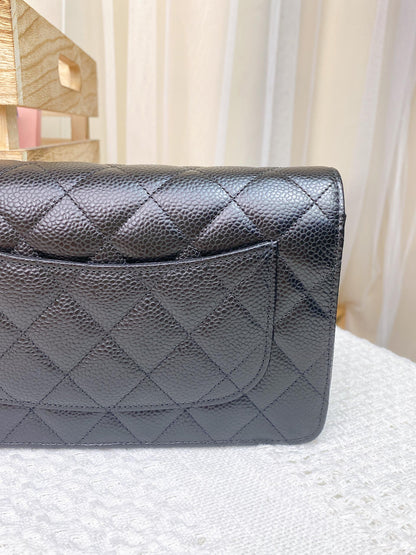 Chanel Black Caviar Classic WOC GHW