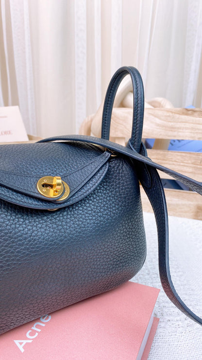 Hermes Noir Mini Lindy (GHW)