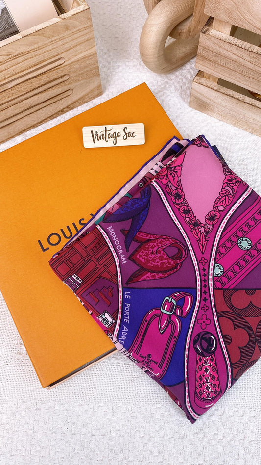 Hermes Pink Purple Jela De Louis Scarf