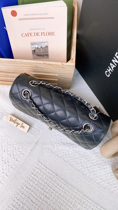 Chanel Black Caviar Small CF SHW