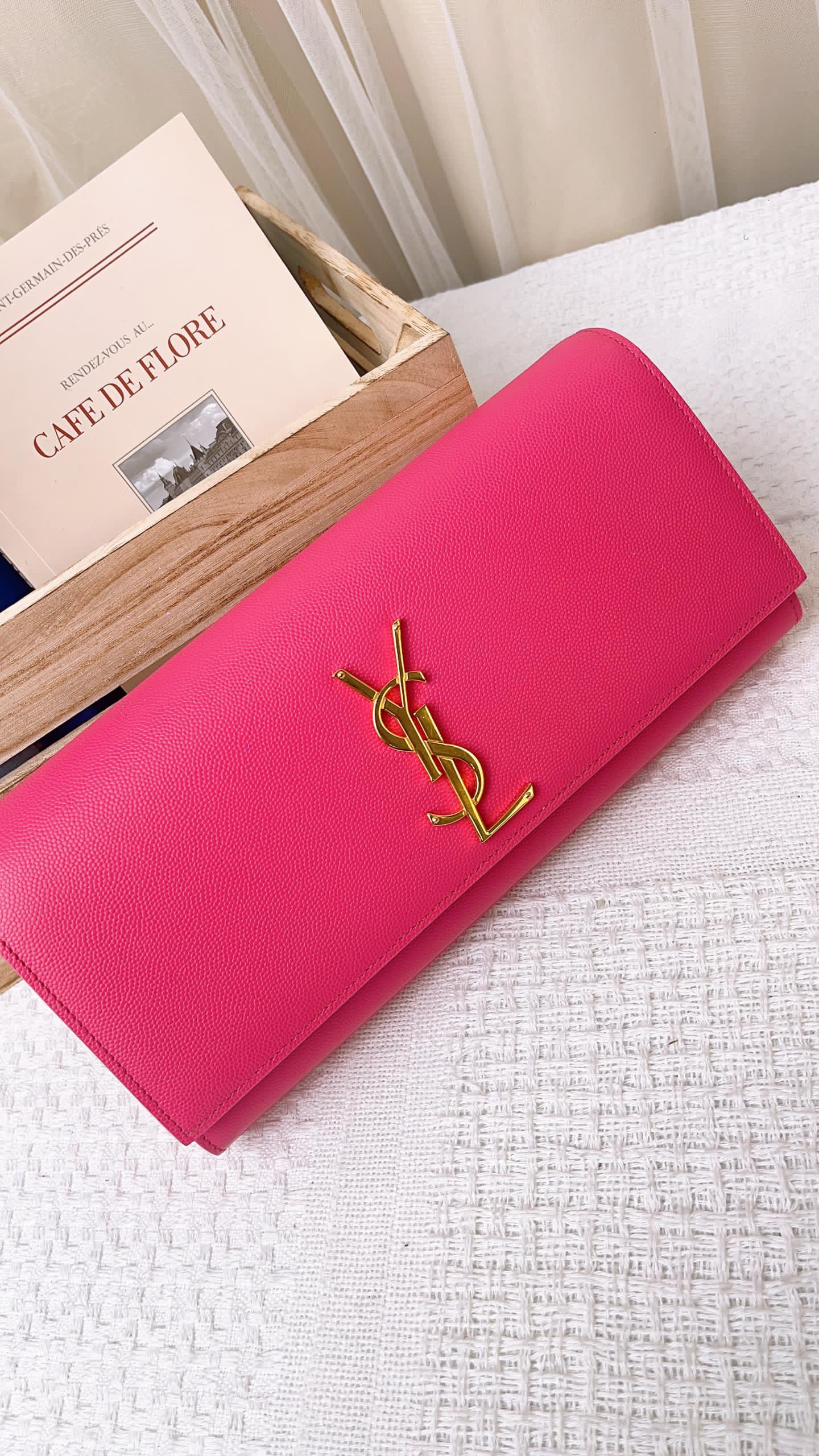 YSL Pink Sac Cassandre Clutch (GHW)