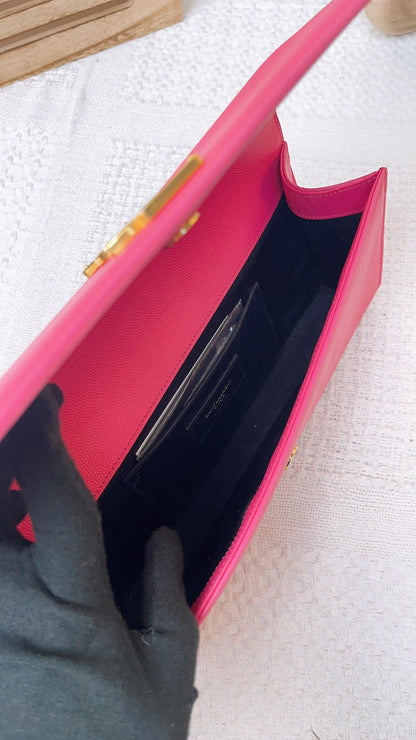 YSL Pink Sac Cassandre Clutch (GHW)