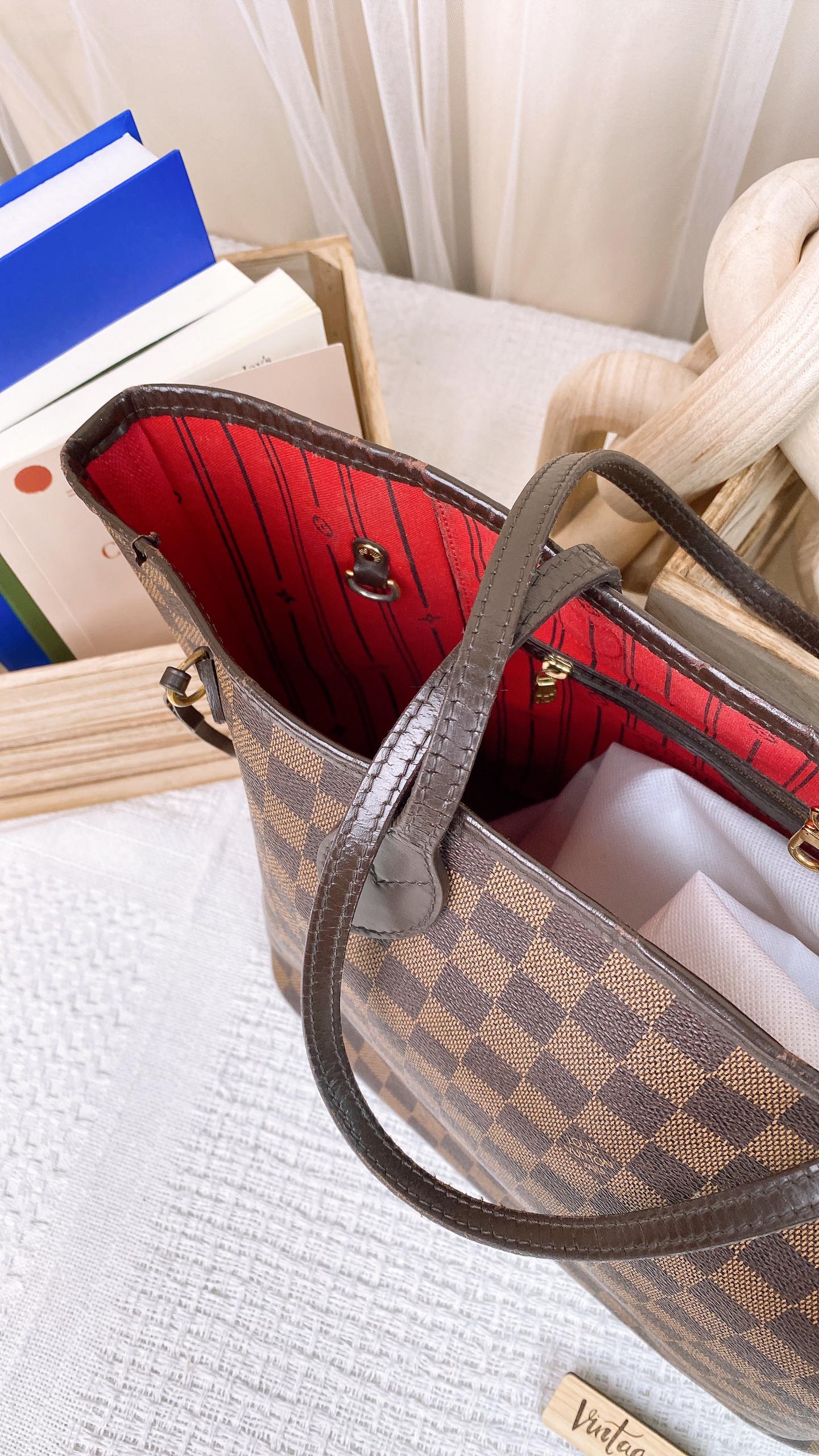 LV Damier Ebene Neverfull MM