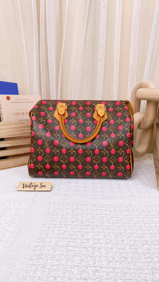 LV Monogram Cherry Speedy 25