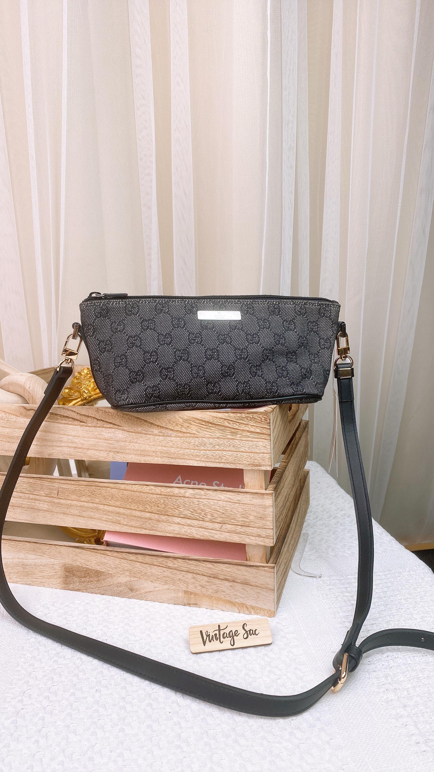 Gucci Grey Monogram Boat Bag