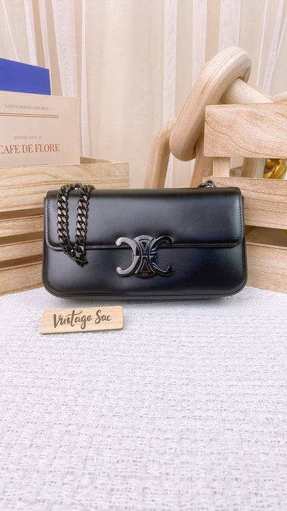 Celine So Black Claude Chain Shoulder Bag