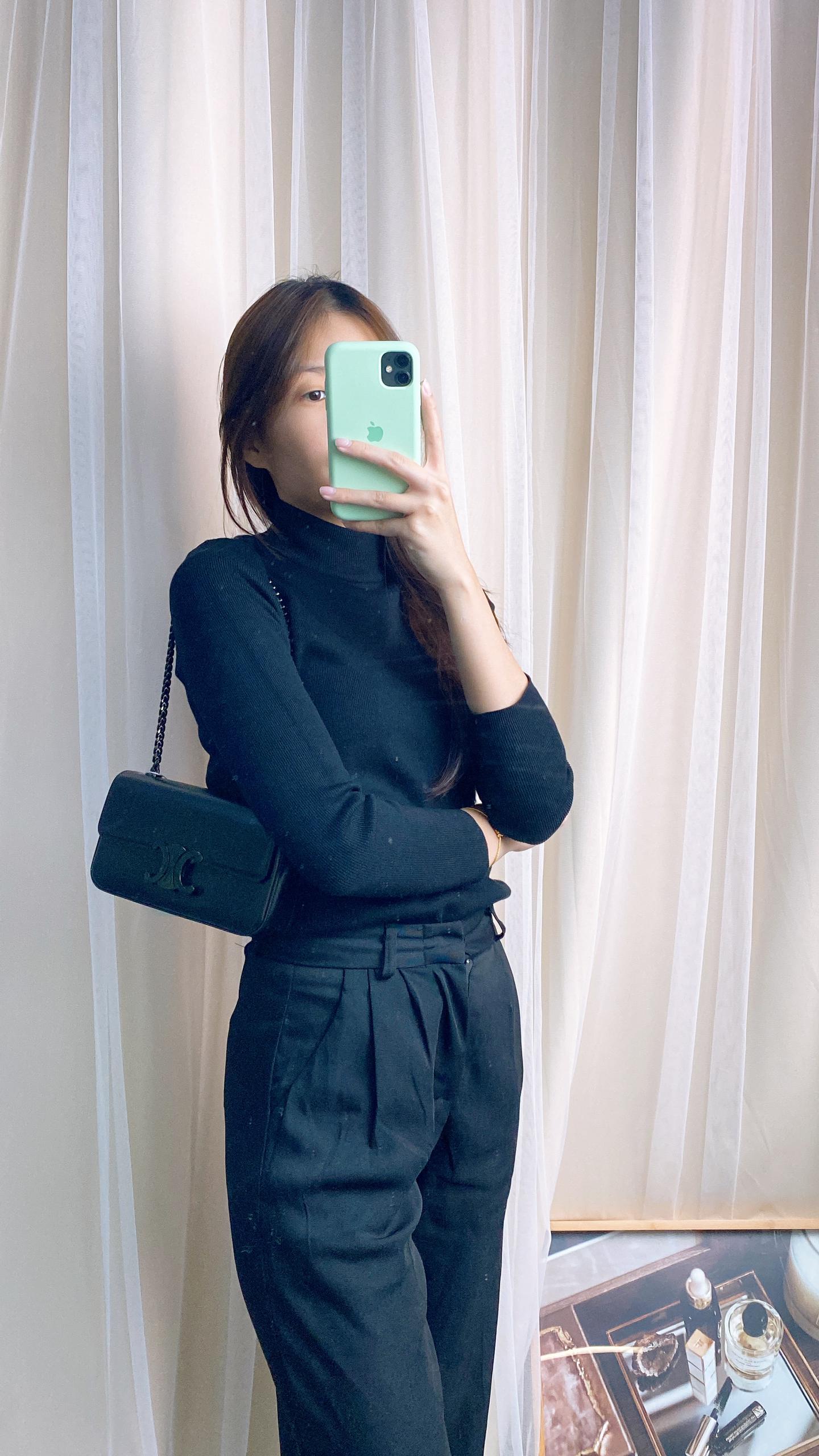 Celine So Black Claude Chain Shoulder Bag