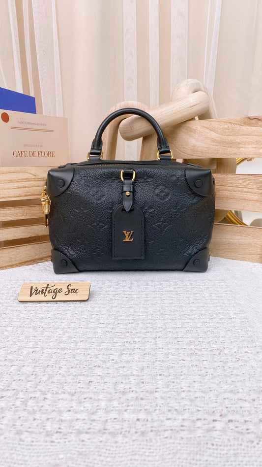 LV Black Monogram Empreinte Petite Malle