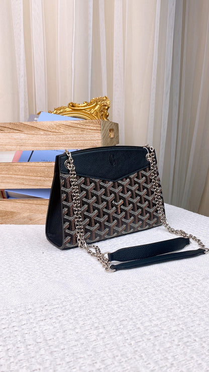 Goyard Black Rouette Structure Mini SHW