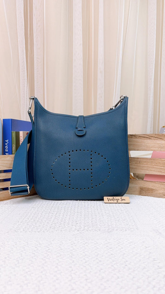 Hermes Blue Evelyne PM 29