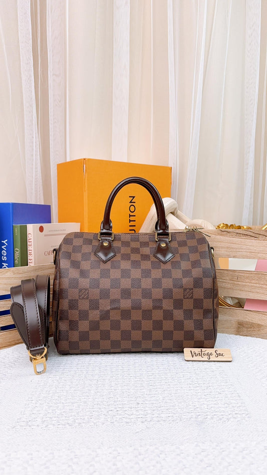 LV Damier Ebene Speedy 25 Bandouliere