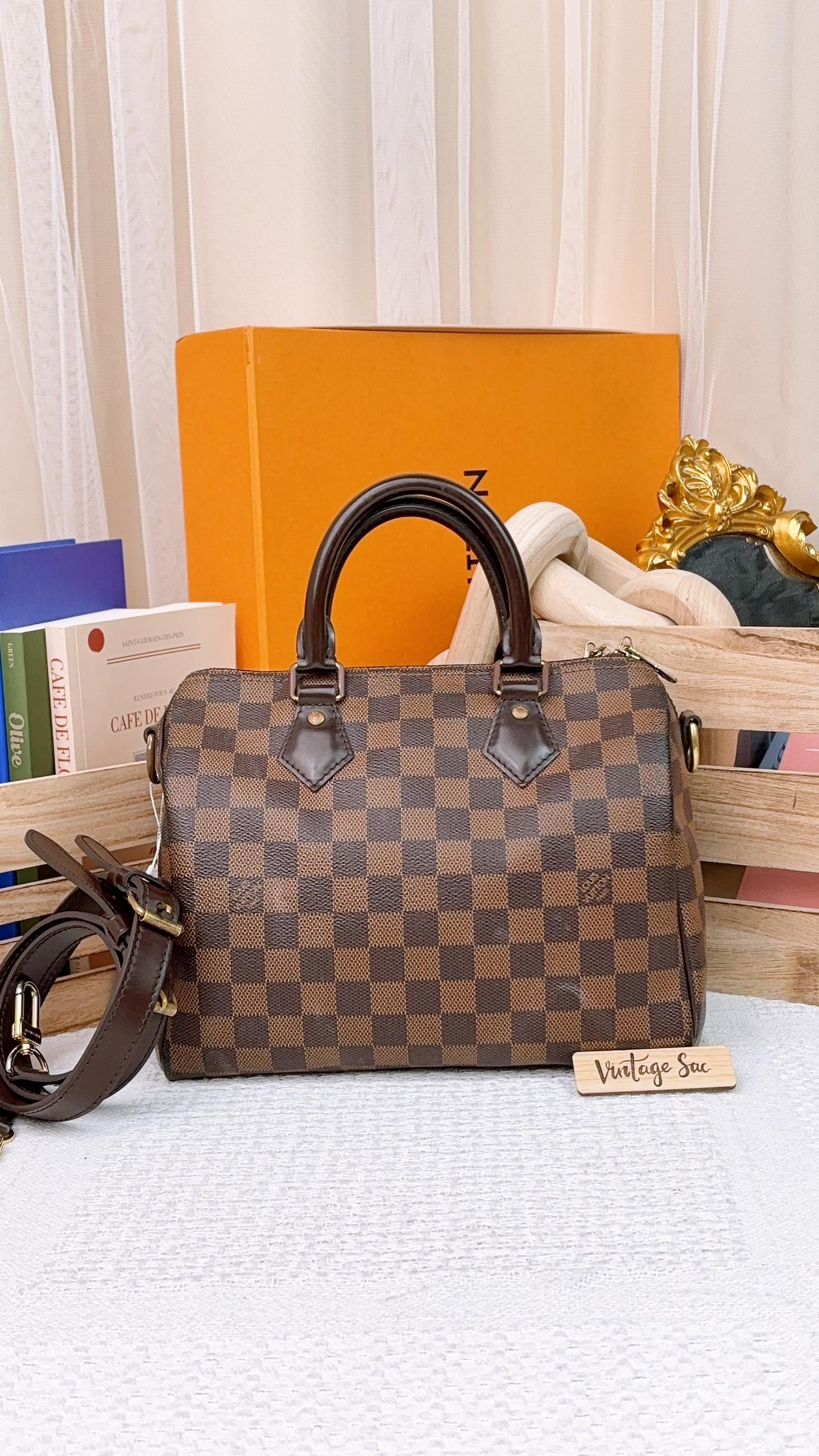 LV Damier Ebene Speedy 25 Bandouliere