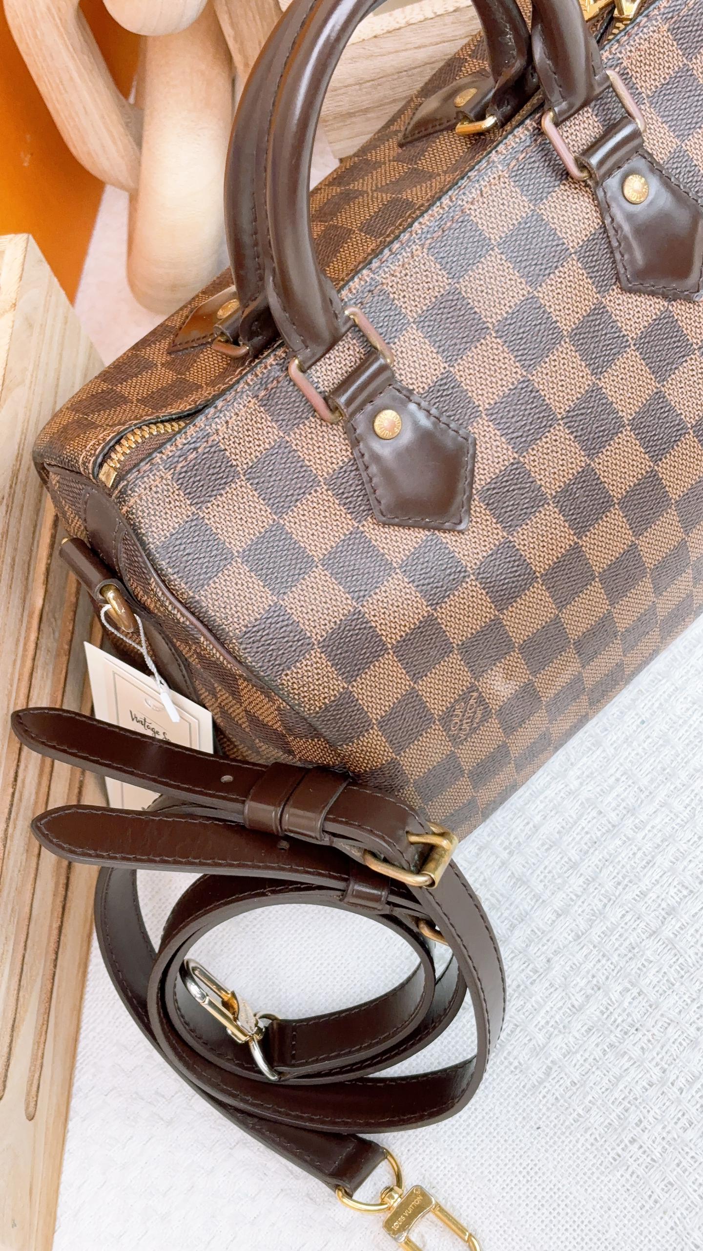 LV Damier Ebene Speedy 25 Bandouliere