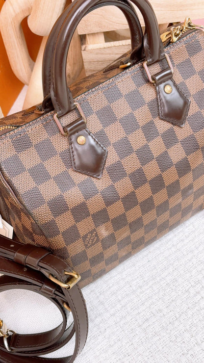 LV Damier Ebene Speedy 25 Bandouliere