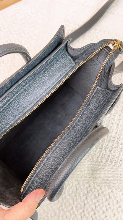 Celine Dark Blue Nano Luggage