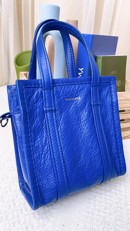 Balenciaga Electric Blue Agneau XXS Bazar Shopper Tote