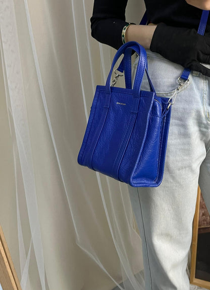 Balenciaga Electric Blue Agneau XXS Bazar Shopper Tote