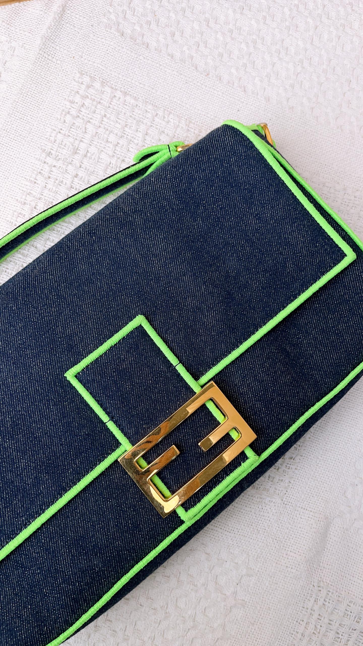 Fendi Denim Baguette MM