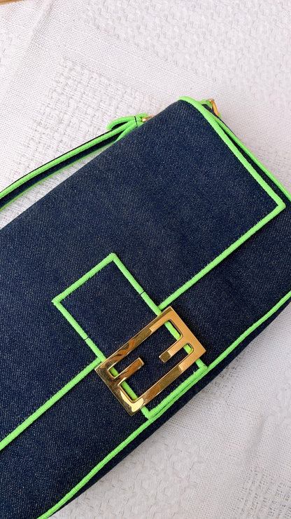 Fendi Denim Baguette MM