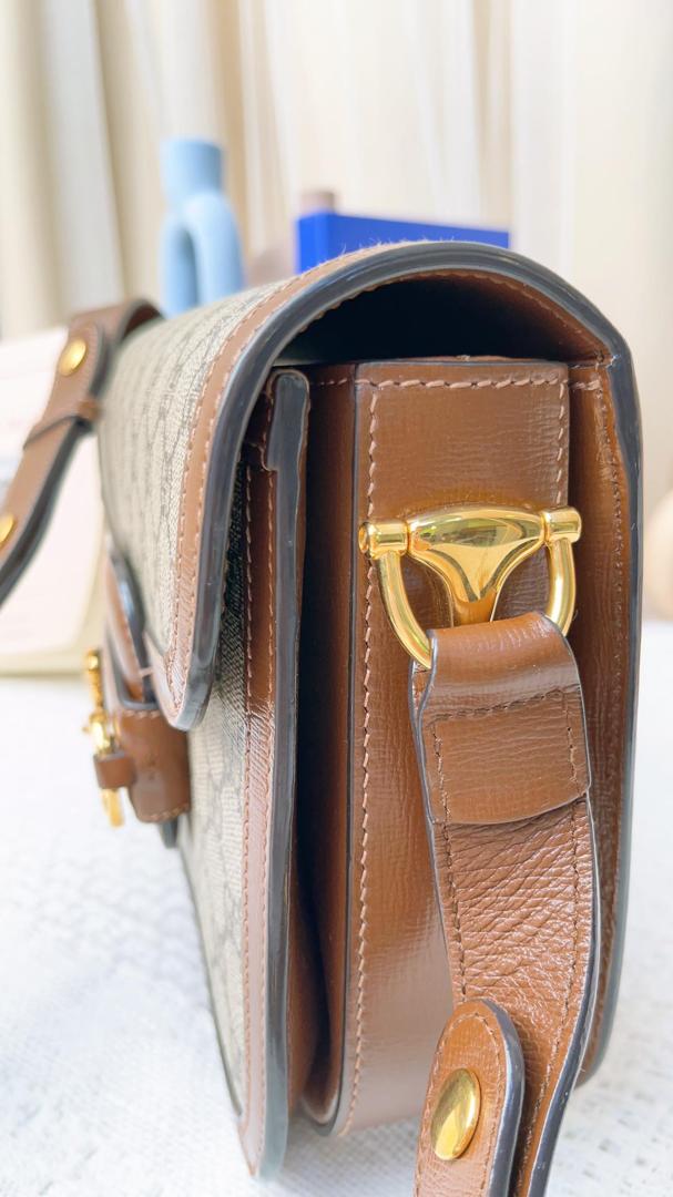 Gucci Brown Classic Horsebit 1955 (GHW)