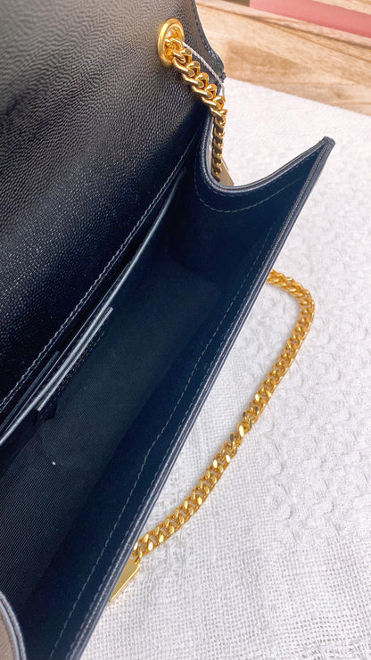 YSL Black Medium Kate (GHW)