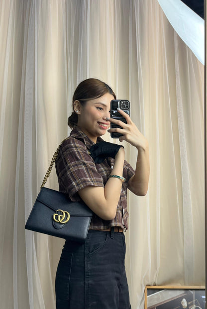 Gucci Black GG Wallet (GHW)