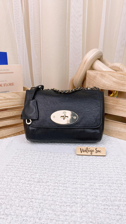 Mulberry Black Small Lily Crossbody Bag (GHW)