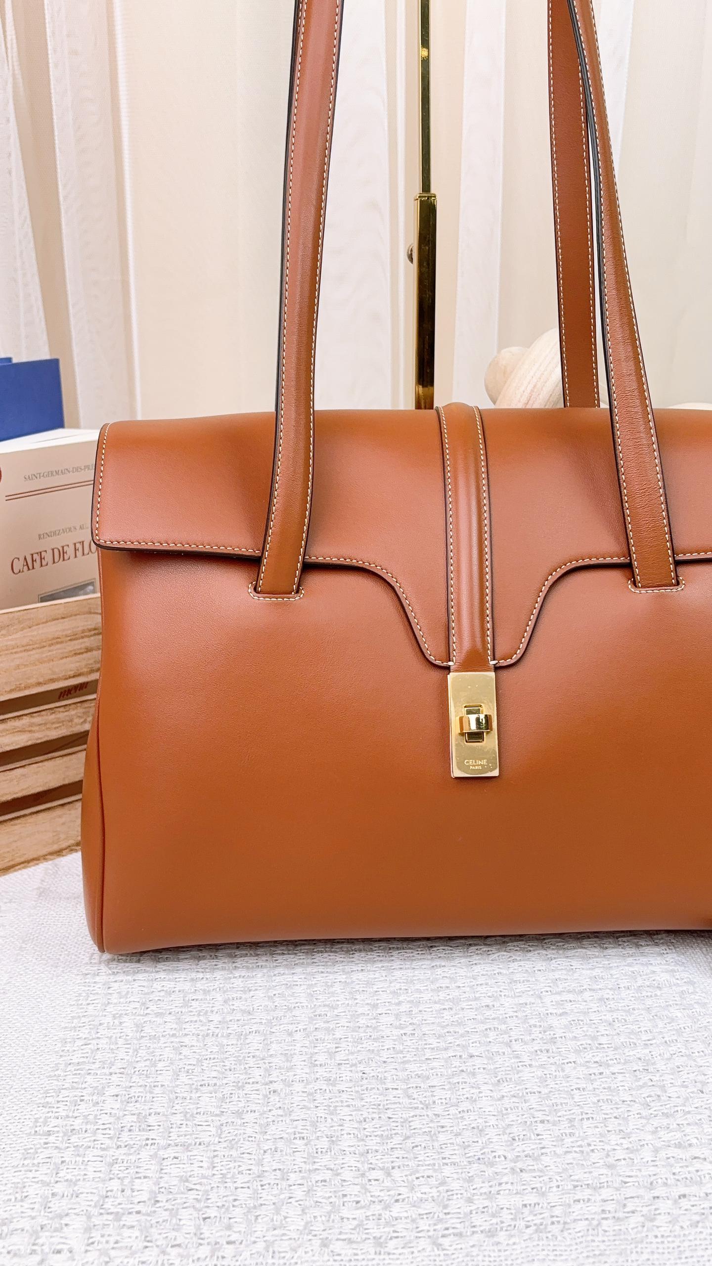 Celine Tan Calfskin Medium Soft 16 Tote