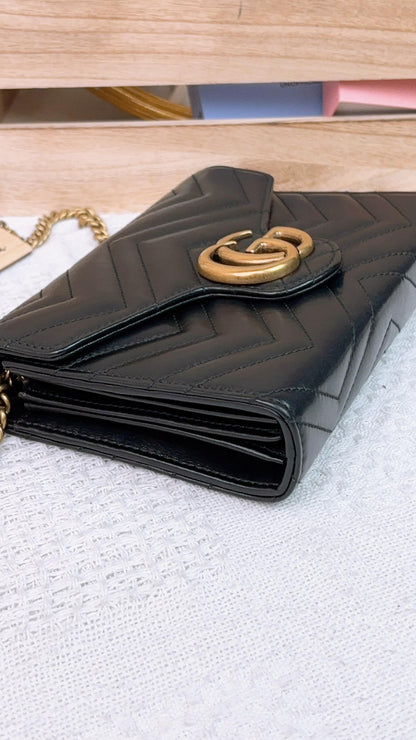 Gucci Black Marmont WOC GHW