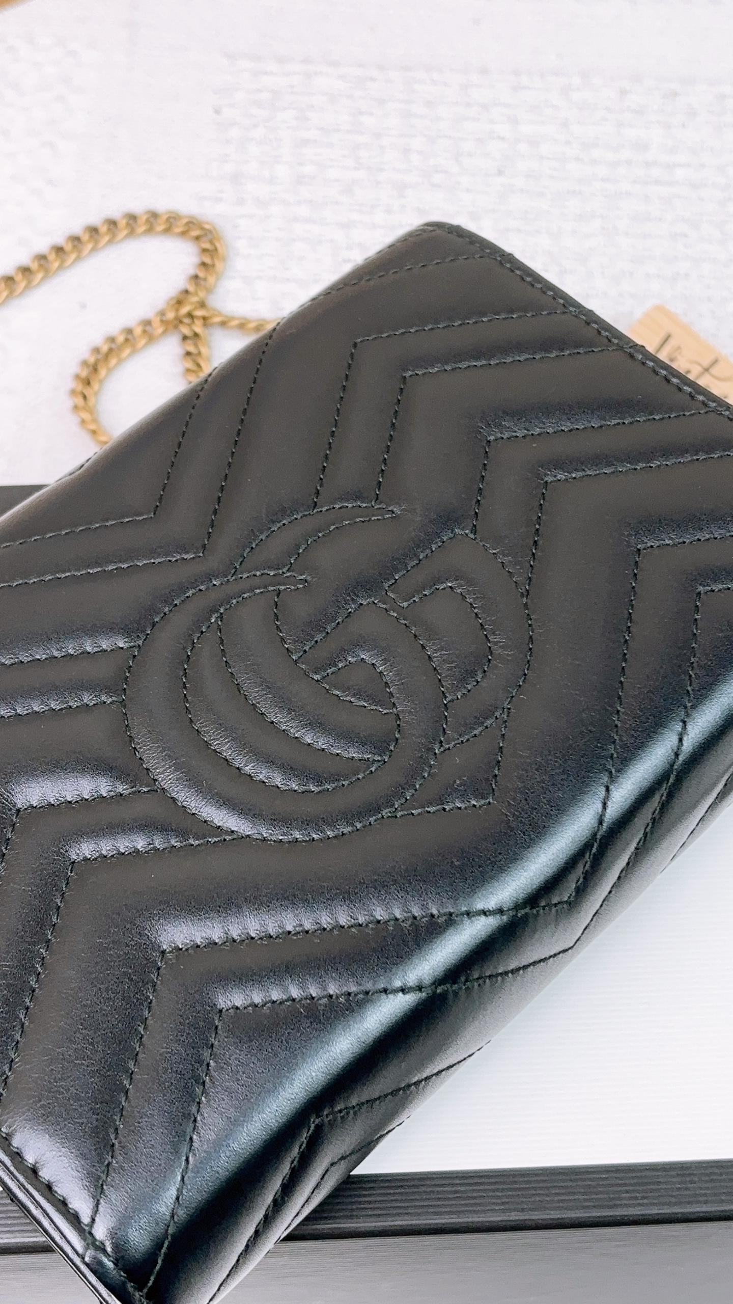 Gucci Black Marmont WOC GHW