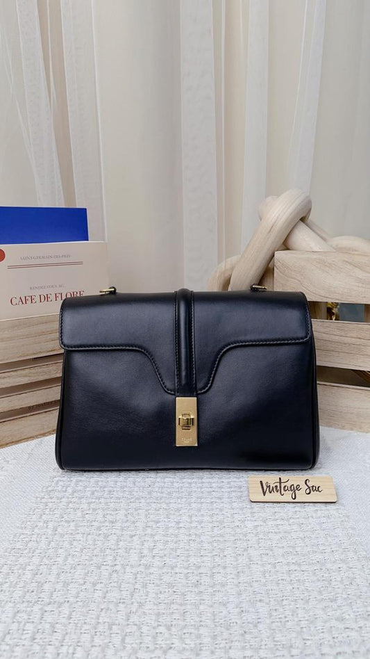 Celine Teen Soft 16 Black in Smooth Calfskin (GHW)