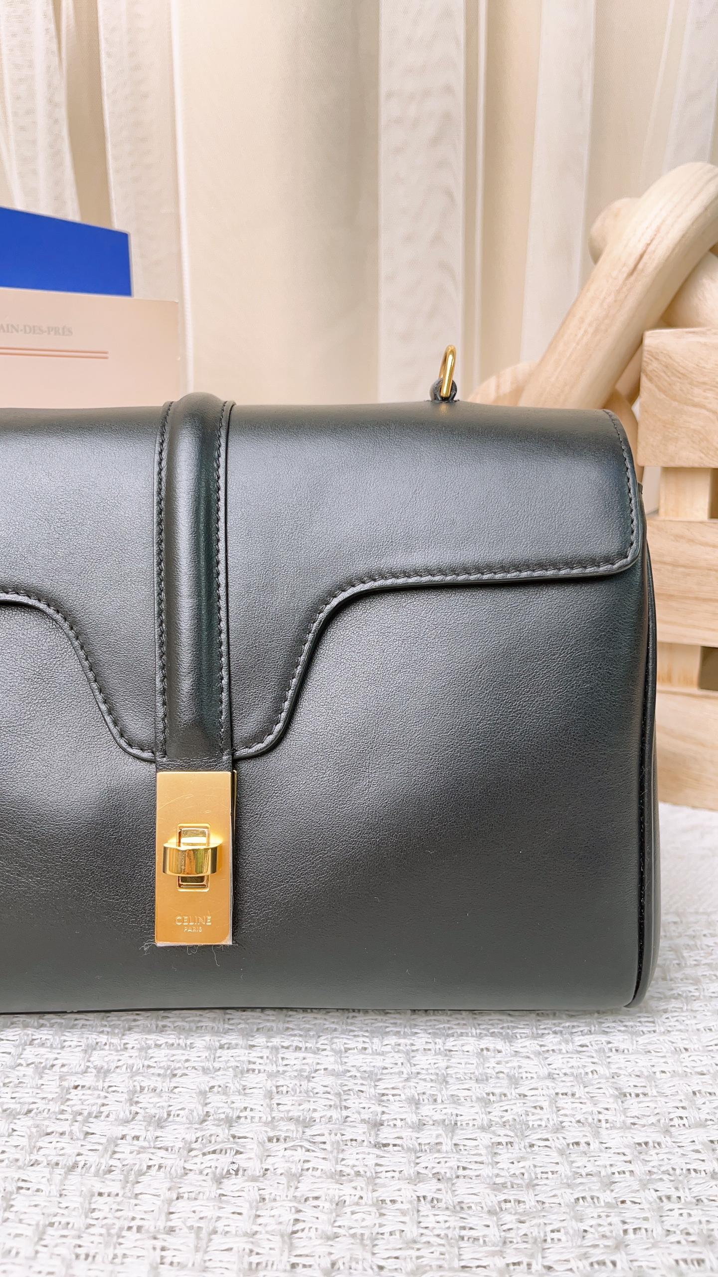 Celine Teen Soft 16 Black in Smooth Calfskin (GHW)