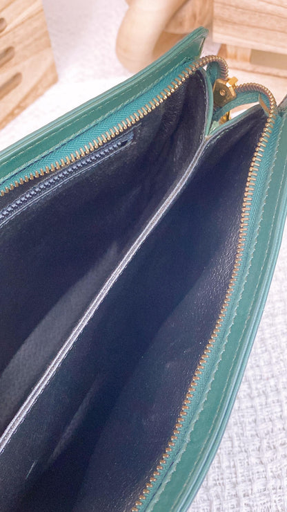 Celine Green Vintage Clutch