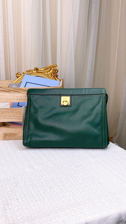 Celine Green Vintage Clutch