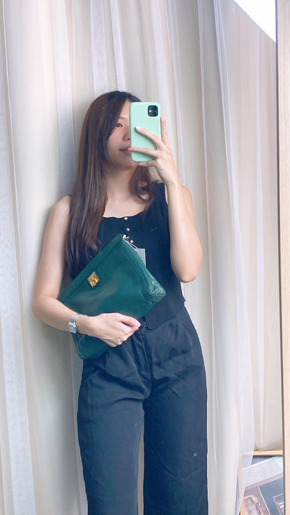 Celine Green Vintage Clutch