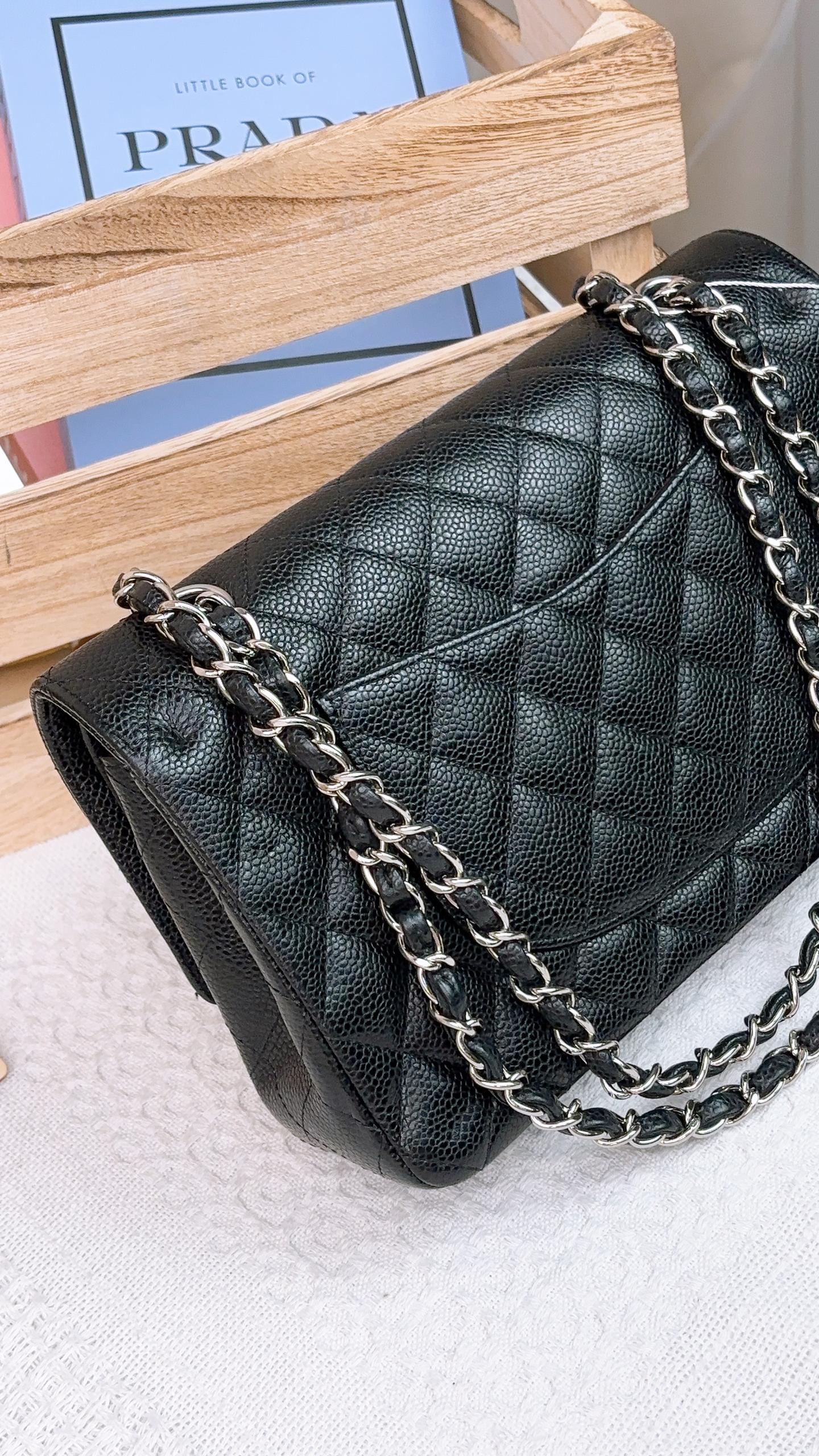 Chanel Black Caviar Medium CF SHW