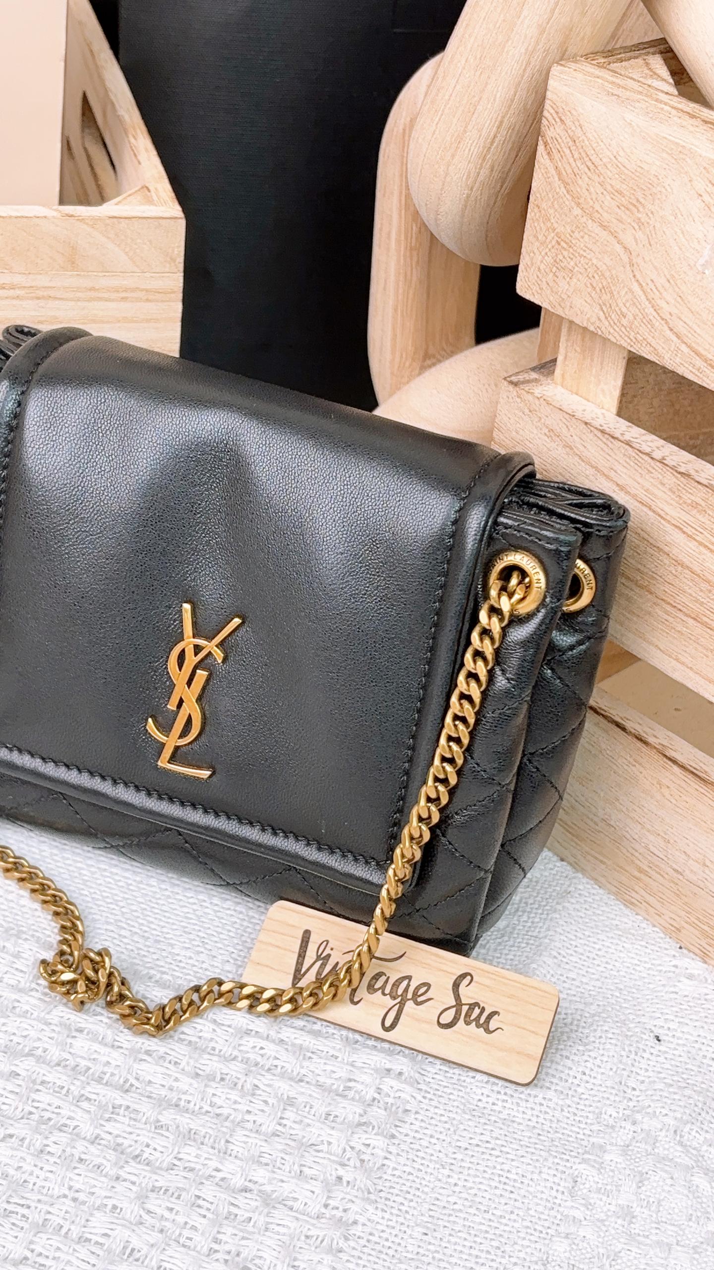 YSL Black Lambskin Mini Nolita Bag GHW