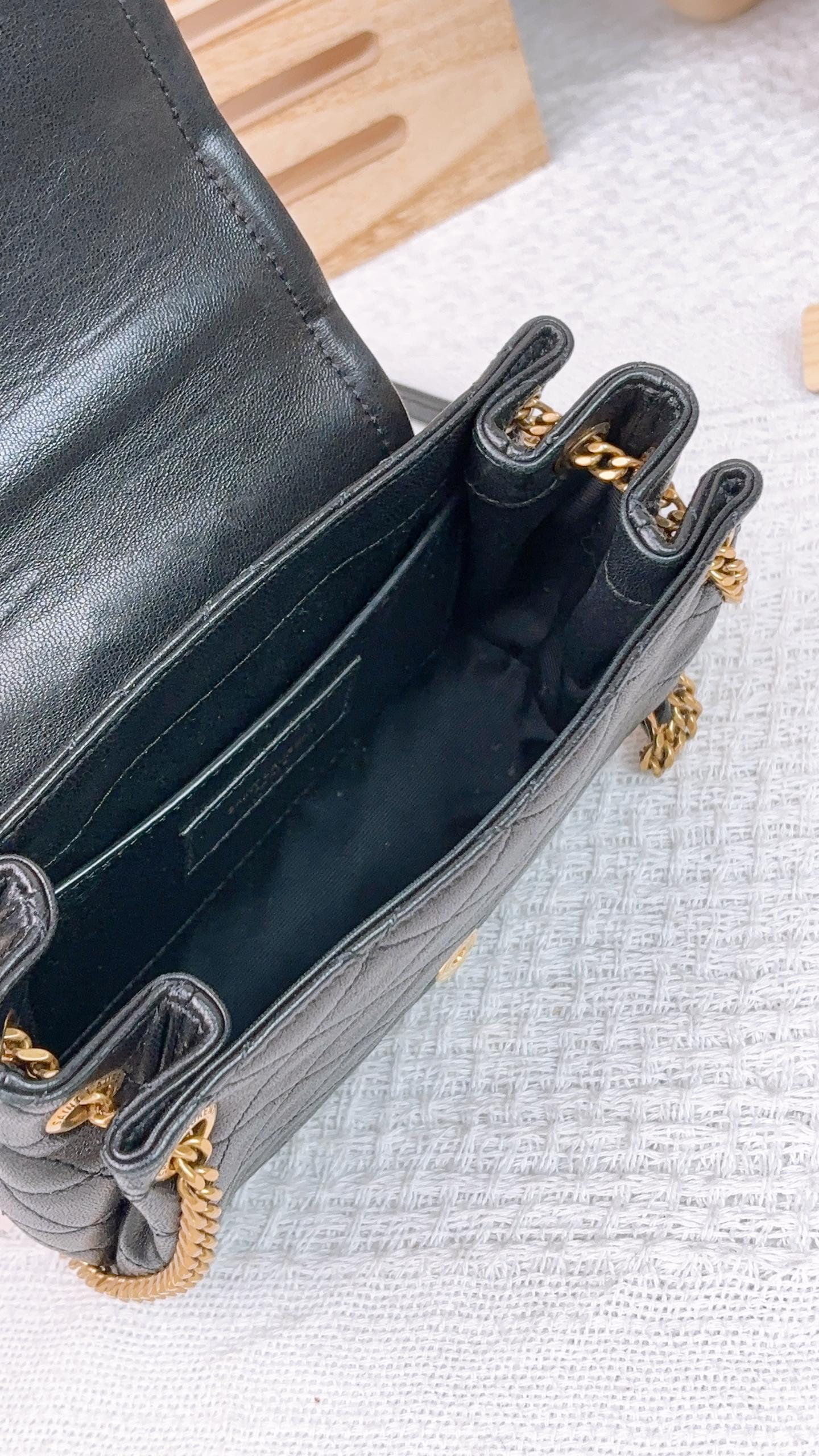 YSL Black Lambskin Mini Nolita Bag GHW