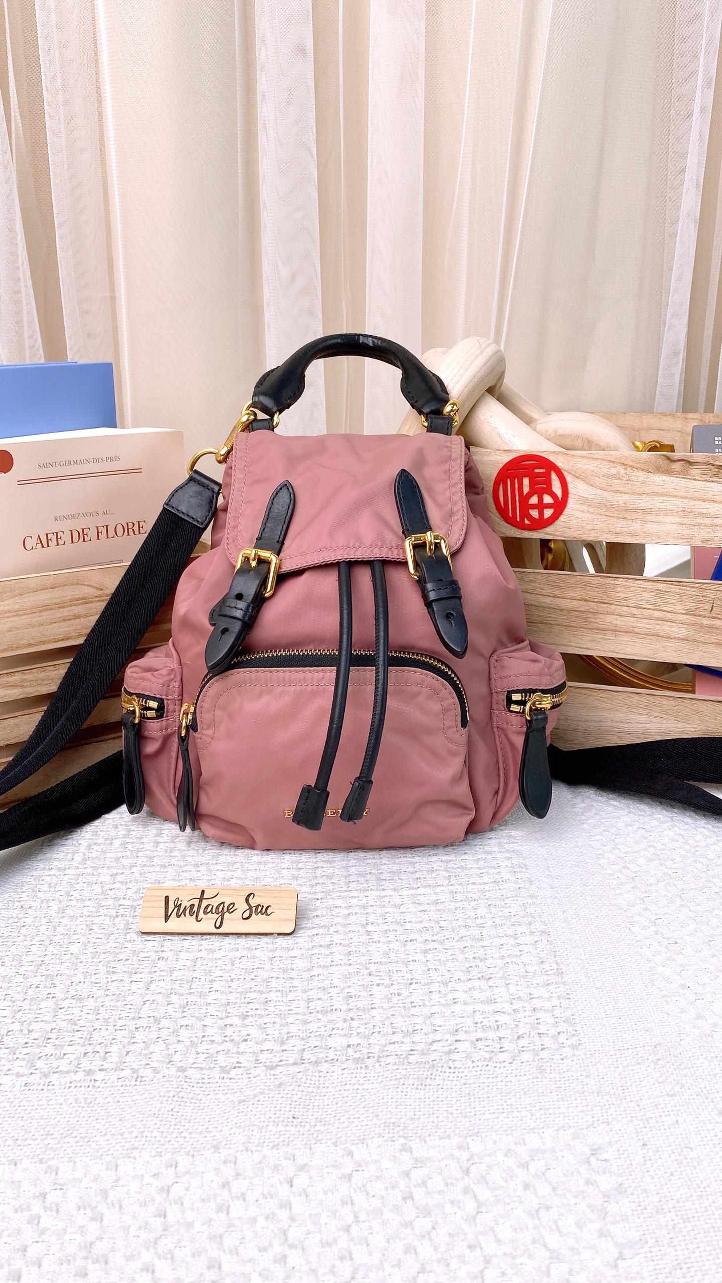 Burberry Pink Nylon Rucksack Backpack