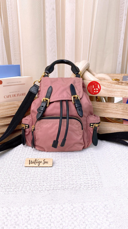 Burberry Pink Nylon Rucksack Backpack