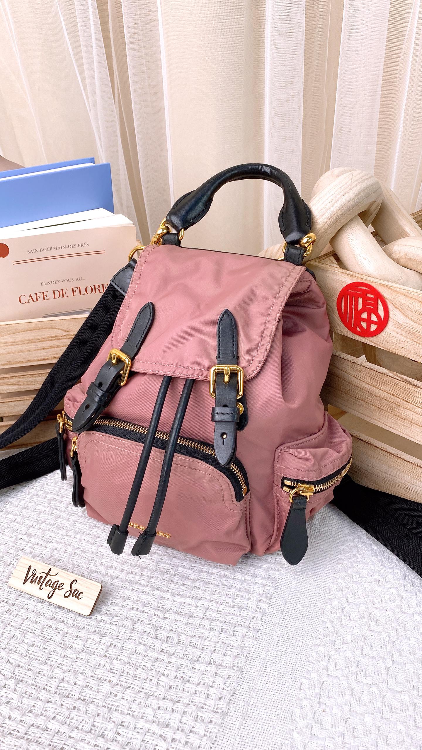 Burberry Pink Nylon Rucksack Backpack