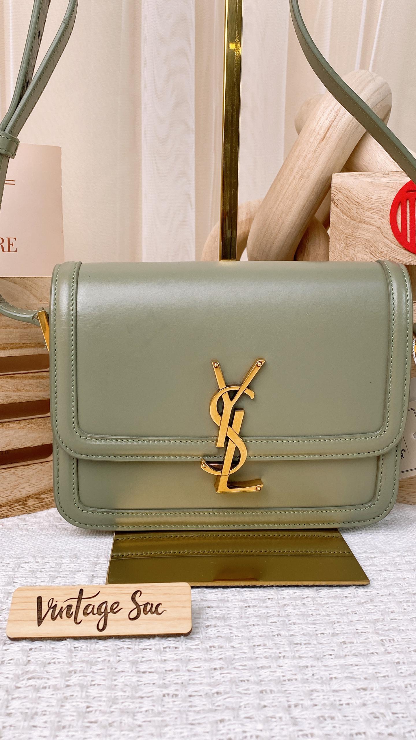 YSL Green Small Calfskin Solferino (GHW)