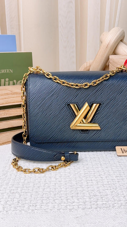 LV Navy Epi Twist MM GHW