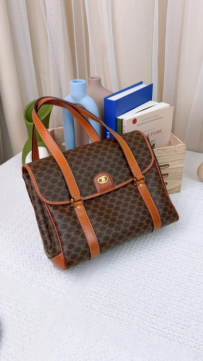 Celine Brown Macadam Vintage Shoulder Bag