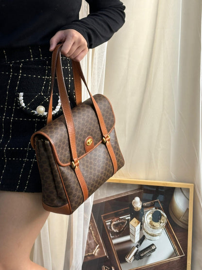 Celine Brown Macadam Vintage Shoulder Bag