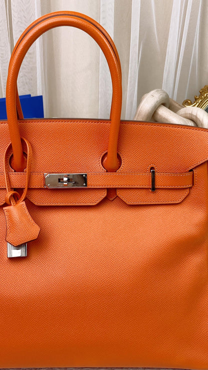 Orange Birkin 35 PHW