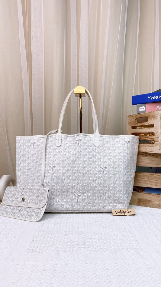 Goyard White St Louis PM Tote